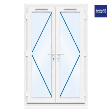 CWG Left Hand Master Clear Glazed White uPVC French Doors