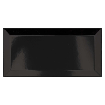 Metro Gloss Black Ceramic Wall Tile 100 x 200mm