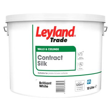 Leyland Trade Contract Silk Emulsion Brilliant White 10L