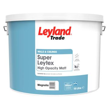 Leyland Trade Super Leytex Matt Emulsion Magnolia 15L