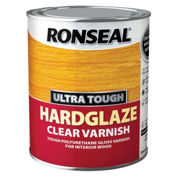 Ronseal Ultra Tough Hardglaze Varnish Clear 750ml