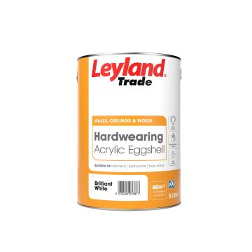 Leyland Trade Hardwearing Acrylic Eggshell Brilliant White