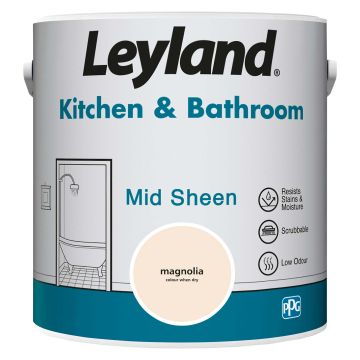 Leyland Kitchen & Bathroom Paint Magnolia 2.5L