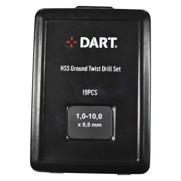 DART 19 Piece Standard HSS Ground Twist Drill Bit Set