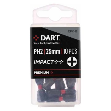 DART PH2 25mm Impact Driver Bits Pack of 10
