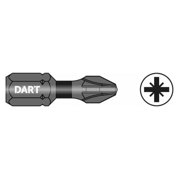 DART PZ2 25mm Impact Driver Bits Pack of 10