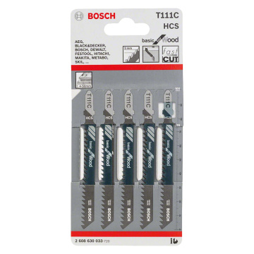 Jigsaw Blades For Wood T111c (Pk 5)