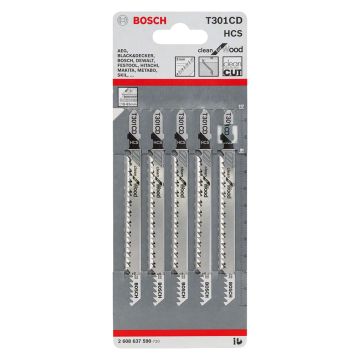 Jigsaw Blades For Wood T301cd (Pk 5)