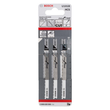 Jigsaw Blades For Wood U101b (Pk 3)