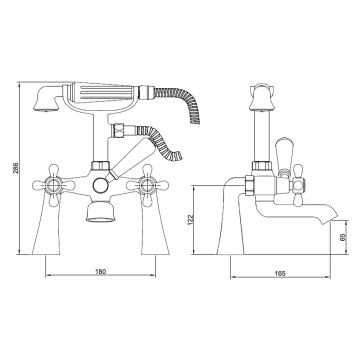 Deva Verona Bath Shower Mixer Tap with Kit