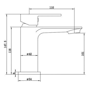 Deva Kiel Mono Basin Mixer Tap with Waste