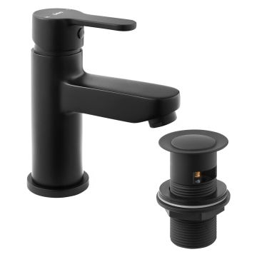 Deva Seville Black Mono Basin Mixer Tap