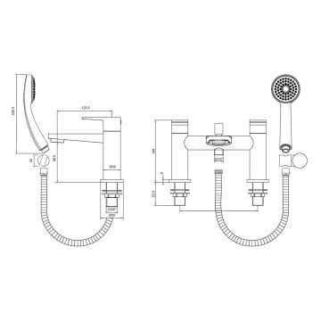 Deva Valencia Chrome Bath Shower Mixer Tap
