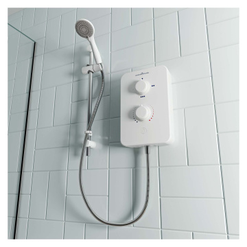 Gainsborough Slim Duo White & Chrome Electric Shower 10.5kW