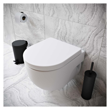 Croydex Eyre Flexi Fix Soft Close D-Shape Toilet Seat