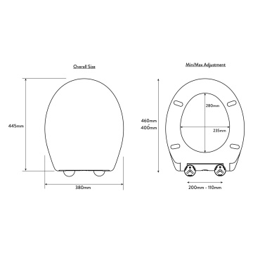 Croydex Constance Flexi Fix Soft Close White Toilet Seat