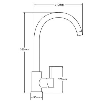 Deva Turin Black Mono Mixer Tap