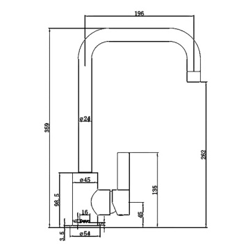 Deva Paris Black Mono Mixer Tap