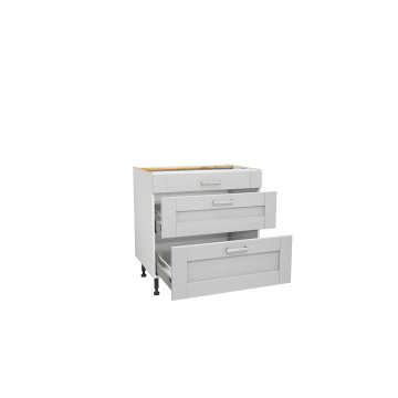 Verona Grey 800mm Three Drawer Unit Pack 2 of 2