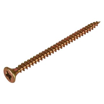 FIX-IT Single Thread Zinc & Yellow Woodscrews 4 x 60mm Pack of 200