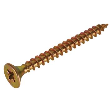 FIX-IT Single Thread Zinc & Yellow Woodscrews 5 x 50mm Pack of 200