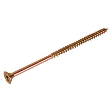 FIX-IT Single Thread Zinc & Yellow Woodscrews 5 x 100mm Pack of 100