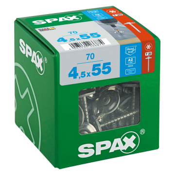 Spax Stainless Steel Sealing Screw 4.5 x 55mm Pack of 70