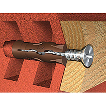 Rawlplug Uno Plugs Brown 7 x 30mm Pack of 288