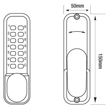 YALE Hold Open Push Button Door Lock