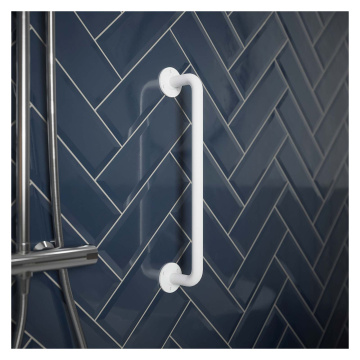 Matt White Steel Safety Grab Rail 25mm x 457mm