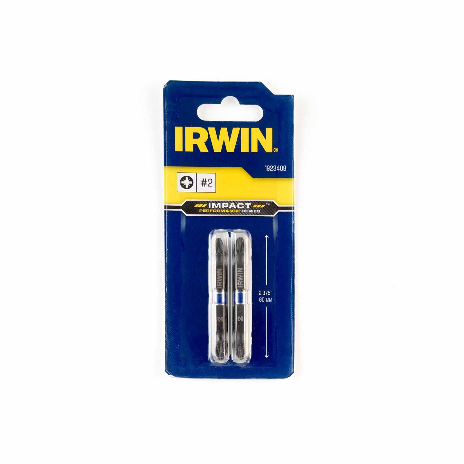 IRWIN Double-Ended High Torque Impact Drill Driver Screwdriver Bits 60mm PZ2