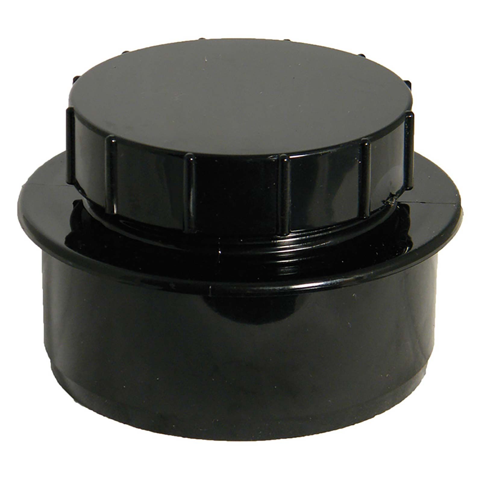Image of 110mm Floplast Soil Screwed Access Cap Black