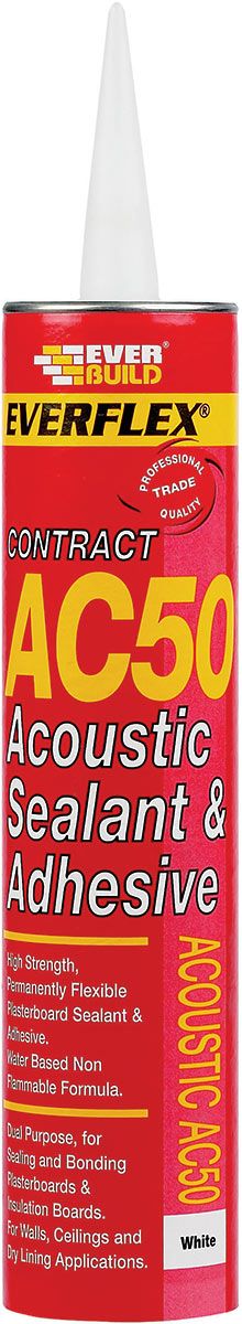 Product image for Everbuild Everflex AC50 Acoustic Sealant And Adhesive 900ml
