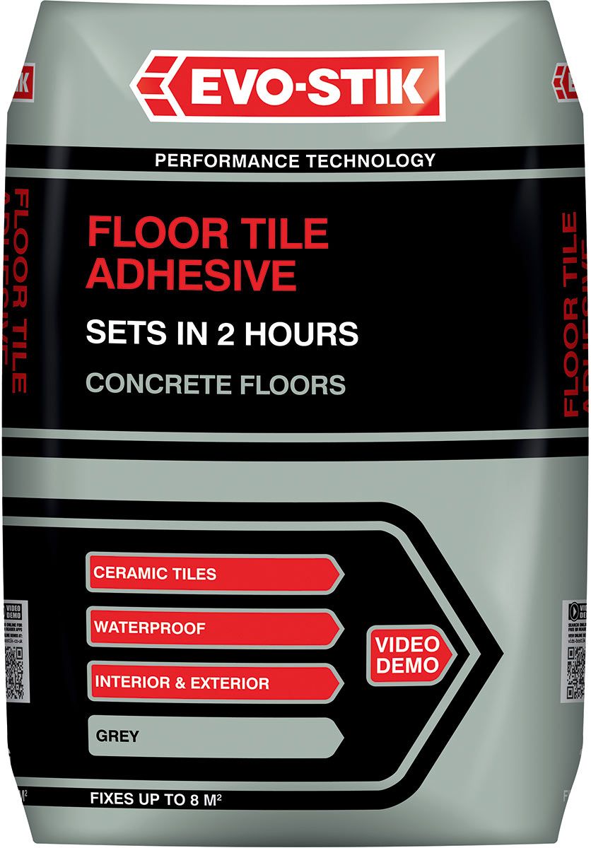 Evo Stik Floor Tile Adhesive Grey 10kg Selco