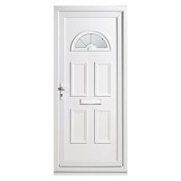 Smart Security Carolina Half Moon Right-Hung uPVC Door & Frame 2085 x 920mm