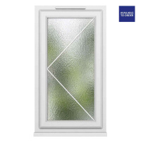 CWG Left Hand Side Hung Obscure Triple Glazed White uPVC Window