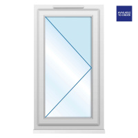 CWG Right Hand Side Hung Clear Triple Glazed White uPVC Window