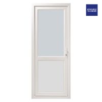 CWG Left Hand Half Clear Triple Glazed White uPVC Door