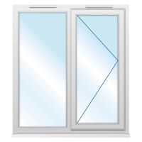 Smart Security Clear Glazed Right-Hung uPVC Window 1190 x 1190mm