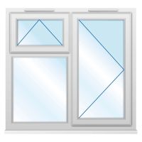 Smart Security Clear Right-Hung with Top Opener uPVC Window 1190 x 1040mm