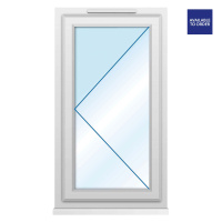 CWG Left Hand Opening Clear Glazed White uPVC Window