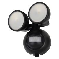 Zinc Battery LED Twin Spot PIR Security Light IP44
