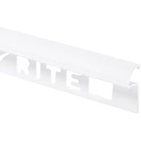 White PVC Round Profile Tile Trim 9mm x 2.4m