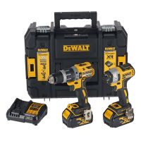 DeWalt 18V XR Brushless Combi Drill & Impact Driver Twin Kit 2 x 4Ah