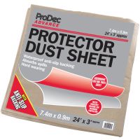ProDec Advance 24ft x 3ft Water Resistant Protector Cotton Dust Sheet