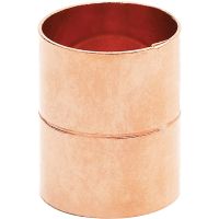 22mm Copper End Feed Straight Coupler Pack of 10