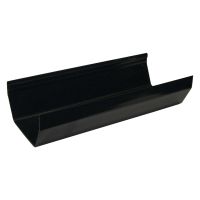 FloPlast Black Square Line Gutter 114mm x 2m