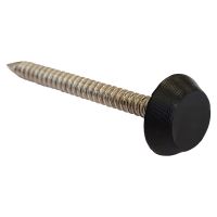 Black Polytop Nails Stainless Steel 50mm Pack of 100