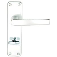 Sandal Bathroom Door Handles Satin Aluminium
