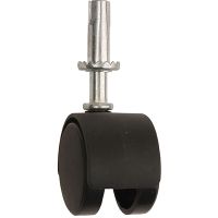 Peg Type Castor Black Pack 4